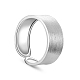 Lujosos anillos de dedo con banda ancha de plata de ley 925 JR178A-1