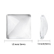 Transparent Clear Glass Square Cabochons GGLA-A001-15mm-2