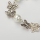 Trendy Glass Pearl Jewelry Sets for Girls: Butterfly Bracelets and Dangle Earrings SJEW-PJS330-3