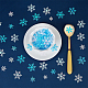 Olycraft 1600 pieza 3 tamaños confeti de copo de nieve decoraciones de confeti de copos de nieve de Navidad confeti con brillo de copo de nieve brillo de dispersión para mesa suministros para fiestas navideñas de Año Nuevo - colores mezclados DIY-OC0010-53-4