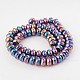 Rondelle Electroplated Non-magnetic Synthetic Hematite Bead Strands G-M232-13-3