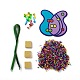 Kits d'art de perles de rocaille à motif de fleurs bricolage créatif DIY-G087-01-3
