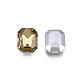 Cabujones de cristal con rhinestone RGLA-T079-8x10mm-04-3