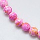Synthetic Ocean White Jade Beads Strands G-L019-8mm-02-2