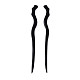 ビンテージ シーマ ウッド ヘア スティック パーツ  女性のためのヘアアクセサリー  ブラック  168x17x7mm OHAR-N008-07-1