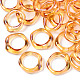 透明樹脂指輪  ABカラーメッキ  ダークオレンジ  usサイズ6 3/4(17.1mm) RJEW-T013-001-E05-2
