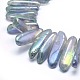 Perlas de cristal de cuarzo electrochapa hebras G-I213-41-3