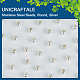 Unicraftale 50pcs 201 perles en acier inoxydable STAS-UN0048-83-5