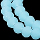 Hebras de cuentas de vidrio de color sólido de imitación de jade X-EGLA-A034-J10mm-MD04-5