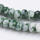 Chapelets de perles en jaspe à pois verts naturels G-K255-07-3