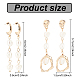 Anattasoul 2 paires de boucles d'oreilles pendantes en perles naturelles de style 2 EJEW-AN0002-66-2