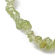 Braccialetti elasticizzati con perline di giada verde oliva naturale da donna BJEW-JB10046-02-3