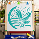 GORGECRAFT Large Eagle Stencils 12x12 Inch Reusable 4th of July Stencil Template Signs Decoration for Painting on Wood Wall Scrapbook Card Floor and Tile Drawing DIY-WH0244-057-5