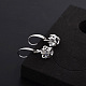 18K Real Platinum Plated Crown Alloy Austrian Crystal Dangle Earrings EJEW-DD0002-05B-2