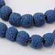 Natural Lava Rock Round Beads Strands G587-21-1
