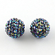 Perles de strass en résine de couleur AB RESI-S315-20x22-03-1