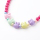 Colliers de perles extensibles pour enfants NJEW-JN03512-6