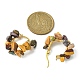 Pendientes de aro trenzados con chips de mookaite naturales EJEW-JE04940-17-2