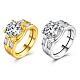 Trendy Brass Cubic Zirconia Wide Band Rings RJEW-BB20675-P-6-8