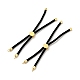 Наполовину готовые браслеты-слайдеры из скрученной миланской веревки FIND-G032-01G-06-1