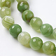 Faceted Round Dyed Natural Striped Agate/Banded Agate Beads Strands G-G581-8mm-M-3
