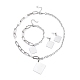 304 cadenas de clip de papel de acero inoxidable y conjuntos de joyas de cadena de cable SJEW-K153-02P-1