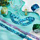 Pandahall elite 10 iarde 5 colori scintillanti perline elastiche in paillette di plastica OCOR-PH0002-15-4