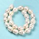 Fili di perle di perle d'acqua dolce coltivate naturali PEAR-E016-109-3