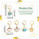 12Pcs 4 Style Alloy Enamel Teapot & Cup Charm Locking Stitch Markers HJEW-PH01674-2