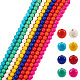 Kissitty 8 fili 8 fili di perline sintetiche turchesi di 8 colori TURQ-KS0001-02-2