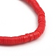 Handmade Polymer Clay Heishi Beads Stretch Bracelets BJEW-JB05307-04-3