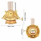 CHGCRAFT 4Sets Oil Lamp Burner Brass Plated Oil Lamp Replacement with Cotton Wicks for Replacement Fiberglass Torch Wicks Windproof Oil Lamp Accessories FIND-WH0110-791-2