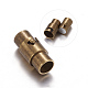 Brass Locking Tube Magnetic Clasps KK-MC077-AB-4