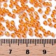 ガラスシードビーズ  トランス。光沢の色  ラウンド  オレンジ  2mm  穴：1mm  30000個/ポンド SEED-A006-2mm-109-3
