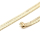 Doppellagige Halsketten mit flachen Schlangenketten aus Messing NJEW-P289-08G-3