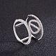 Shegrace simple elegante 925 anillos de dedo de banda ancha de plata esterlina JR201A-2