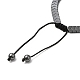 Bracelets de perles tressées en hématite synthétique non magnétique BJEW-E080-01C-3