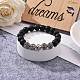 Natural Lava Rock Round Beads Essential Oil Anxiety Aromatherapy Stretch Bracelet for Girl Women Gift BJEW-JB07055-2