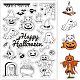 GLOBLELAND Halloween Clear Stamps Ghost Bat Spider Web Pumpkin Cat Silicone Clear Stamp Seals for Cards Making DIY Scrapbooking Photo Journal Album Decoration DIY-WH0167-56-901-1