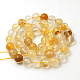 Natural Yellow Hematoid Quartz Beads Strands G-I004-6mm-03-2