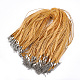Waxed Cord and Organza Ribbon Necklace Making NCOR-T002-001-1