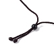 Natural Howlite Ring Pendant Necklace with Nylon Cord for Women NJEW-F306-02F-4