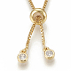 Adjustable Brass Necklace Making KK-Q746-003G-2