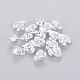 Ton argent minuscule fleur rose aluminium métal séparateurs perles pour la fabrication de bijoux de bricolage X-AF12mm001Y-1
