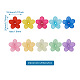 Yilisi 200Pcs 10 Colors Frosted Acrylic Bead Caps MACR-YS0001-02-9