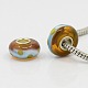 Polka doubles main de couleur Murano verre européennes de grandes perles de trou pour biagi bracelets X-LPDL-B001-251-1