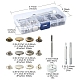 30 Sets 3 Colors Brass Snap Button Kits TOOL-YW0001-19-3