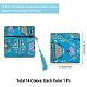 Nbeads 14Pcs 14 Colors Chinese Brocade Tassel Zipper Jewelry Bag Gift Pouch ABAG-NB0001-21-5