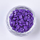ベーキングペイントガラスのシードビーズ6/0  斜めカットビーズ  不透明色  青紫色  6/0  4~8x3.5~4.5x2.5~3mm  穴：0.9mm  約5000個/袋 SEED-S034-A08-2