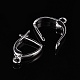 Rhodium Plated 925 Sterling Silver Leverback Earrings STER-K168-003P-4